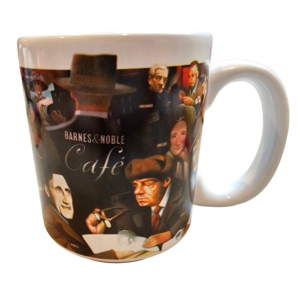 Barnes & Noble Café Famous Authors Writers Mug Twain Wilde Orwell Whitman Singer - Picture 3 of 7
